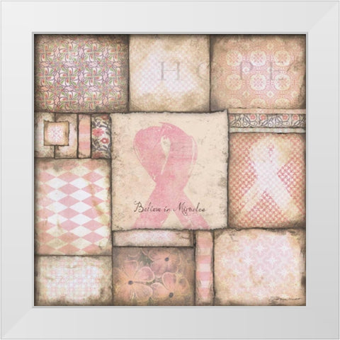 Believe In White Modern Wood Framed Art Print by Marrott, Stephanie