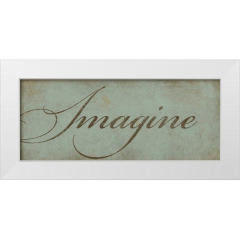 Imagine White Modern Wood Framed Art Print by Marrott, Stephanie