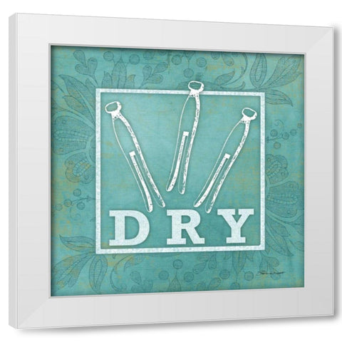 Dry White Modern Wood Framed Art Print by Marrott, Stephanie