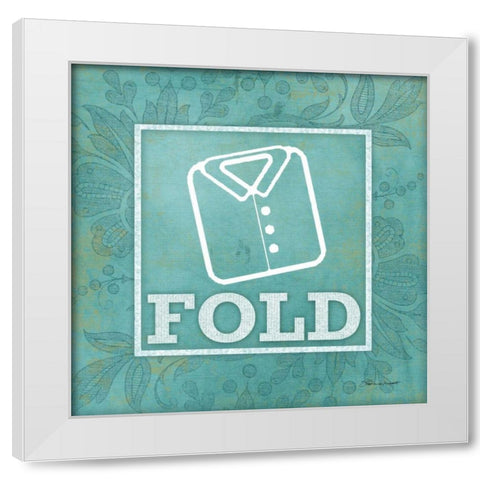 Fold White Modern Wood Framed Art Print by Marrott, Stephanie