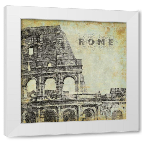 Rome White Modern Wood Framed Art Print by Marrott, Stephanie