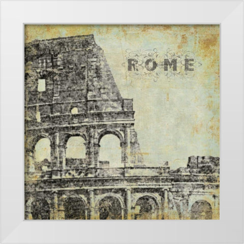 Rome White Modern Wood Framed Art Print by Marrott, Stephanie