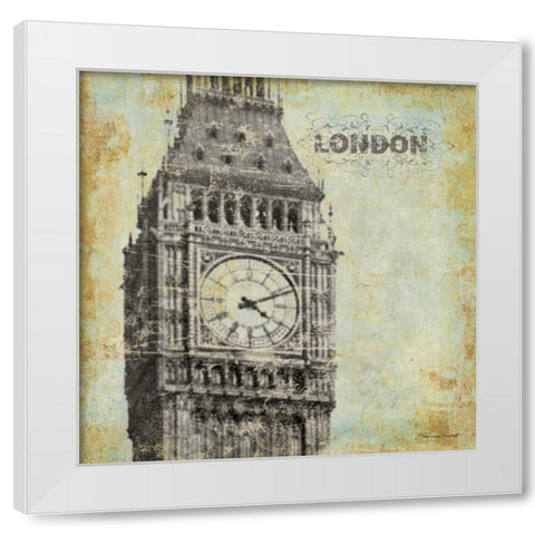 London White Modern Wood Framed Art Print by Marrott, Stephanie