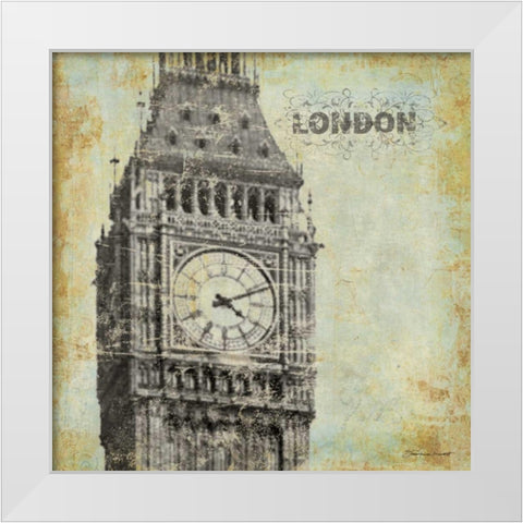 London White Modern Wood Framed Art Print by Marrott, Stephanie