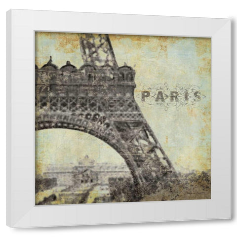 Paris White Modern Wood Framed Art Print by Marrott, Stephanie