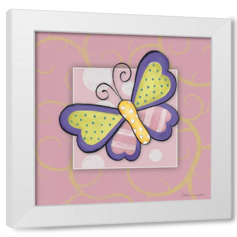 Butterfly I White Modern Wood Framed Art Print by Marrott, Stephanie