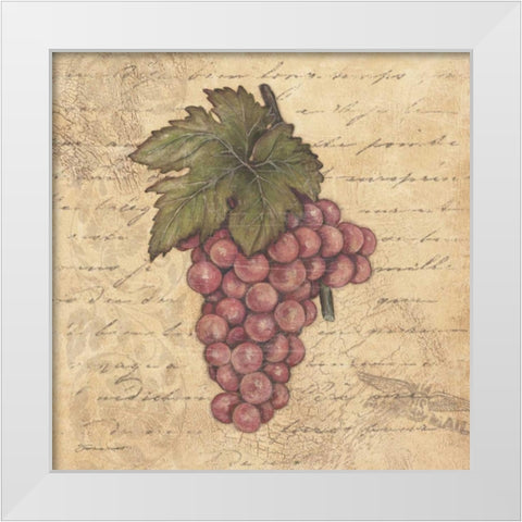 Grapes II White Modern Wood Framed Art Print by Marrott, Stephanie