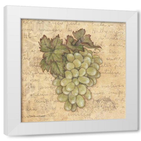 Grapes IV White Modern Wood Framed Art Print by Marrott, Stephanie