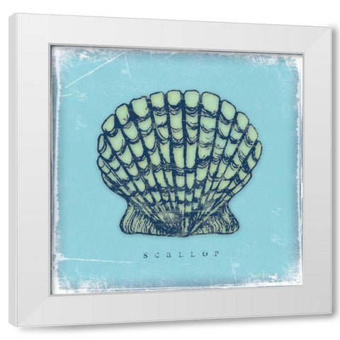 Scallop White Modern Wood Framed Art Print by Marrott, Stephanie