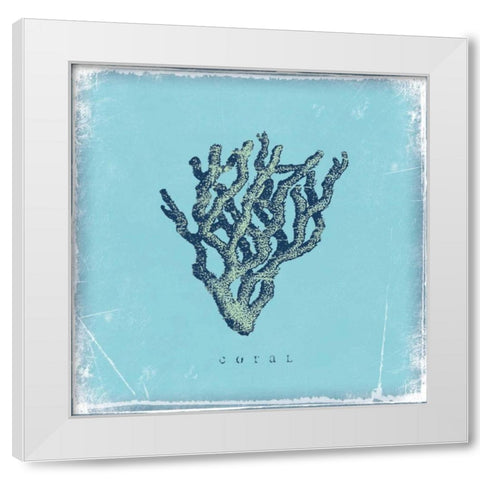 Coral White Modern Wood Framed Art Print by Marrott, Stephanie