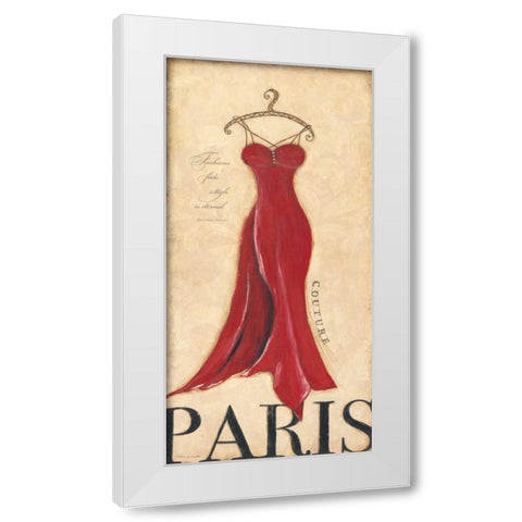 Paris White Modern Wood Framed Art Print by Marrott, Stephanie