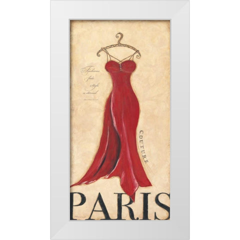 Paris White Modern Wood Framed Art Print by Marrott, Stephanie