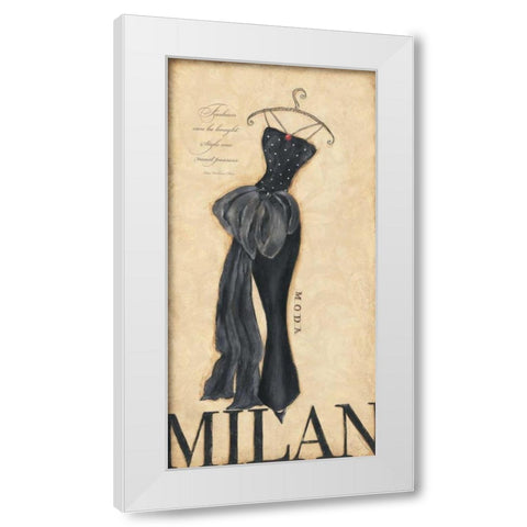 Milan White Modern Wood Framed Art Print by Marrott, Stephanie