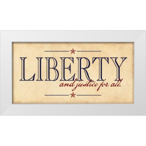 Liberty White Modern Wood Framed Art Print by Marrott, Stephanie