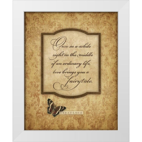 Once in a While White Modern Wood Framed Art Print by Marrott, Stephanie