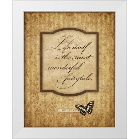 Life Itself White Modern Wood Framed Art Print by Marrott, Stephanie