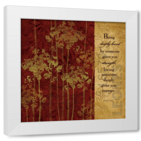 Deeply Loved White Modern Wood Framed Art Print by Marrott, Stephanie