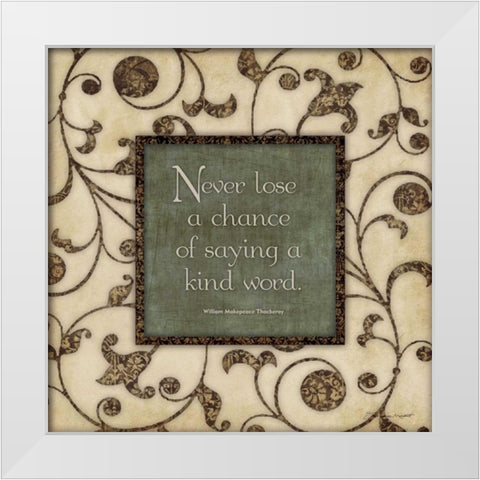 Never Lose White Modern Wood Framed Art Print by Marrott, Stephanie
