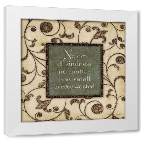No Act White Modern Wood Framed Art Print by Marrott, Stephanie