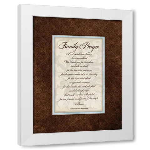 Family Prayer White Modern Wood Framed Art Print by Marrott, Stephanie