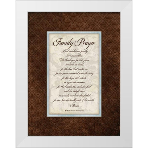 Family Prayer White Modern Wood Framed Art Print by Marrott, Stephanie