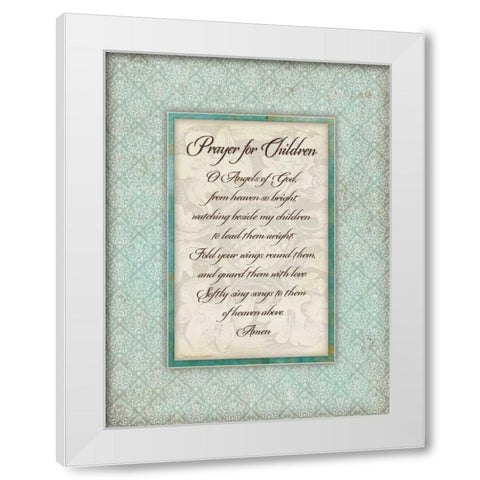Prayer for Child White Modern Wood Framed Art Print by Marrott, Stephanie