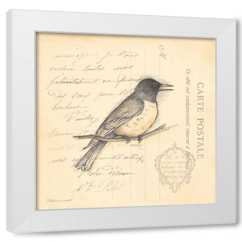 Bird II White Modern Wood Framed Art Print by Marrott, Stephanie