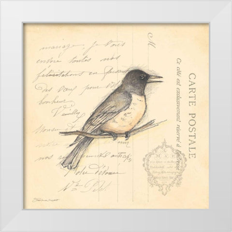 Bird II White Modern Wood Framed Art Print by Marrott, Stephanie