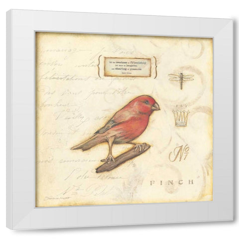 Color Bird I White Modern Wood Framed Art Print by Marrott, Stephanie