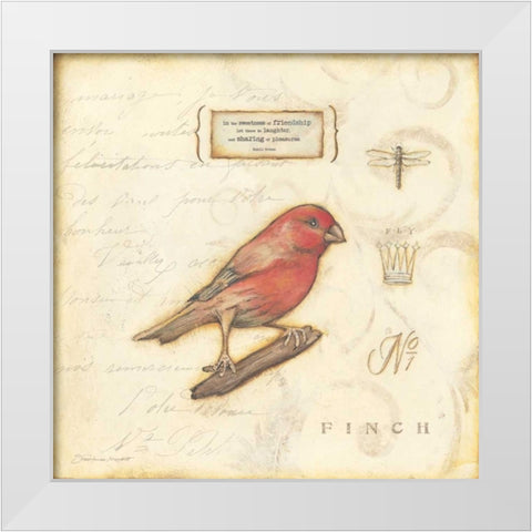Color Bird I White Modern Wood Framed Art Print by Marrott, Stephanie