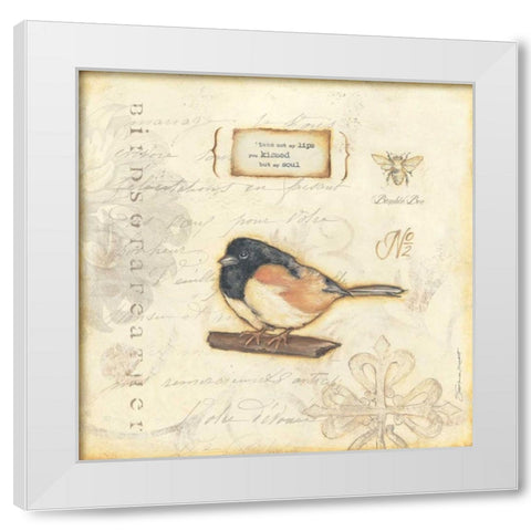 Colro Bird II White Modern Wood Framed Art Print by Marrott, Stephanie