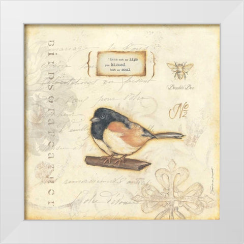 Colro Bird II White Modern Wood Framed Art Print by Marrott, Stephanie
