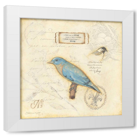 Color Bird III White Modern Wood Framed Art Print by Marrott, Stephanie