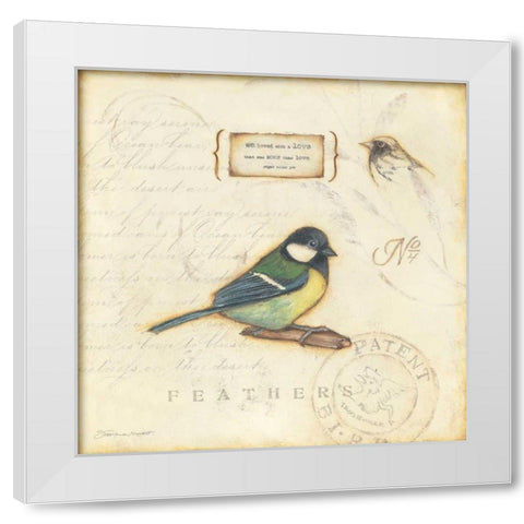Color Bird IV White Modern Wood Framed Art Print by Marrott, Stephanie