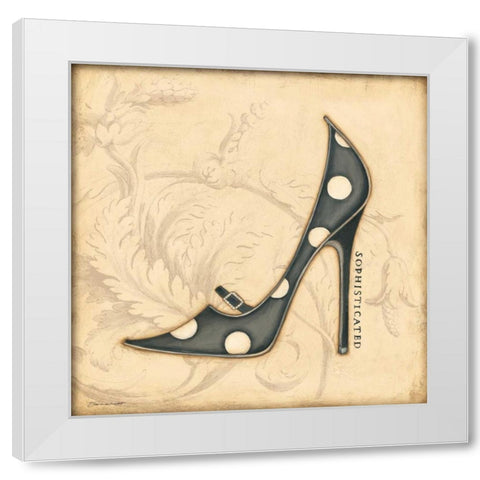 Sophisticated Black Heel White Modern Wood Framed Art Print by Marrott, Stephanie