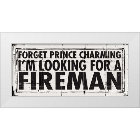 Prince Charming - Police Officers White Modern Wood Framed Art Print by Marrott, Stephanie