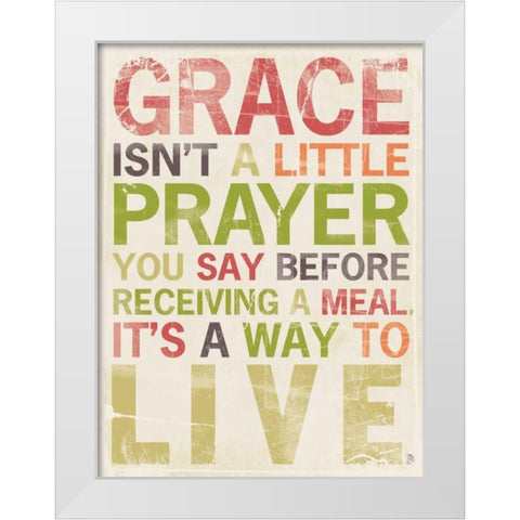 Grace White Modern Wood Framed Art Print by Marrott, Stephanie