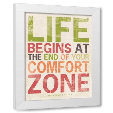 Life White Modern Wood Framed Art Print by Marrott, Stephanie