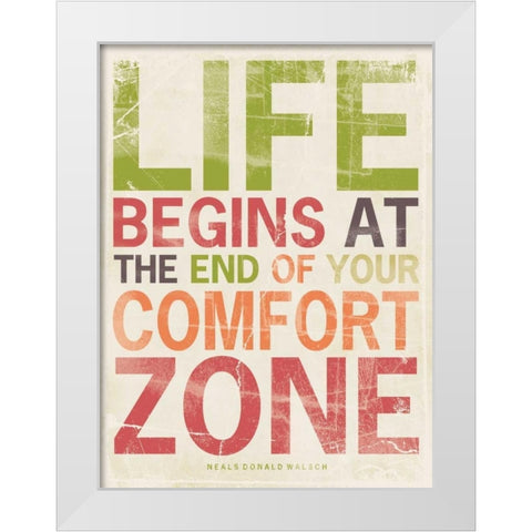 Life White Modern Wood Framed Art Print by Marrott, Stephanie
