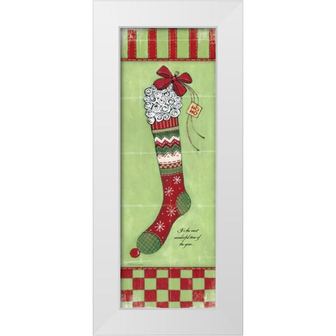 Stocking II White Modern Wood Framed Art Print by Marrott, Stephanie