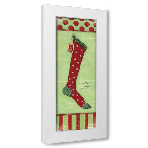 Stocking III White Modern Wood Framed Art Print by Marrott, Stephanie