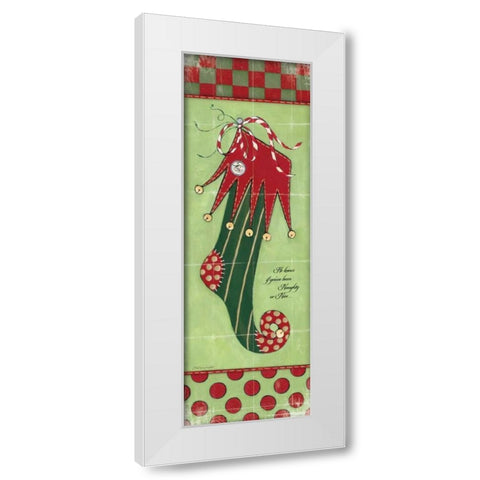 Stocking IV White Modern Wood Framed Art Print by Marrott, Stephanie