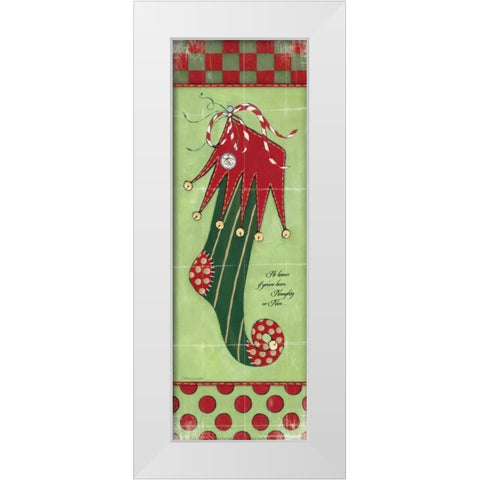 Stocking IV White Modern Wood Framed Art Print by Marrott, Stephanie