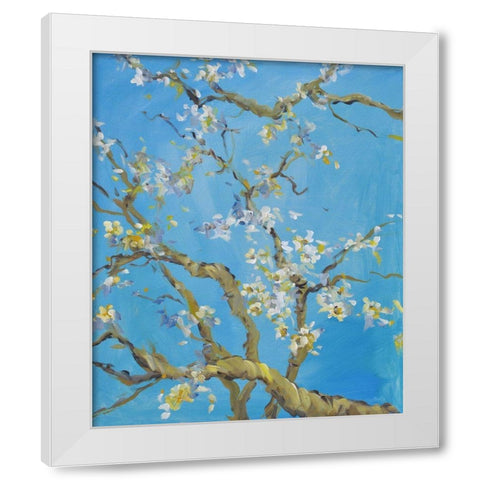 Cherry Blossom -2 White Modern Wood Framed Art Print by Stevens, Allayn
