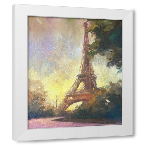 Paris 3 White Modern Wood Framed Art Print by Stevens, Allayn