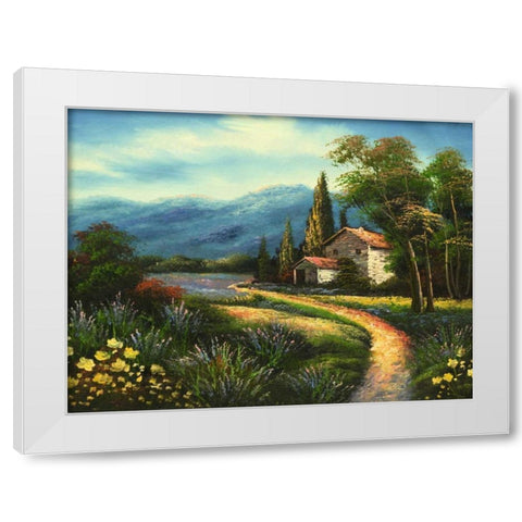 Mountian Getaway White Modern Wood Framed Art Print by Chin, Art