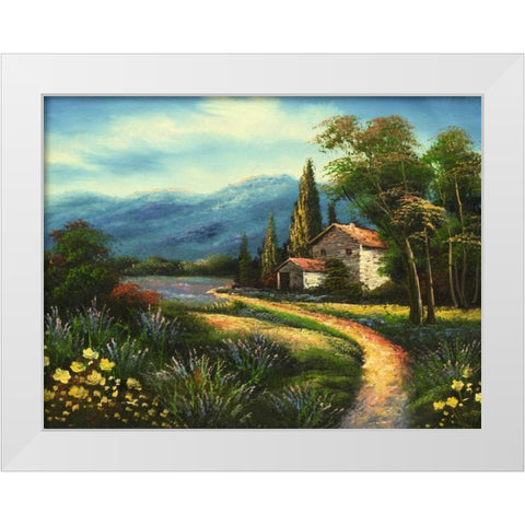 Mountian Getaway White Modern Wood Framed Art Print by Chin, Art
