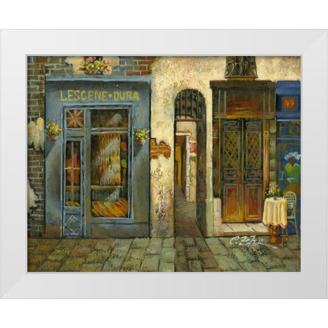 French Corridor White Modern Wood Framed Art Print by Chin, Art