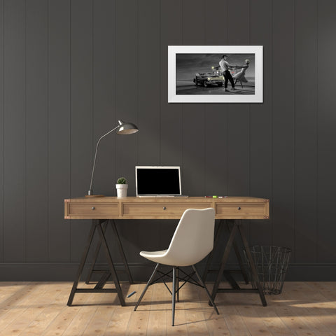 Rendezvous 2 White Modern Wood Framed Art Print by Consani, Chris