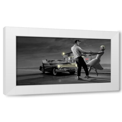 Rendezvous 2 White Modern Wood Framed Art Print by Consani, Chris